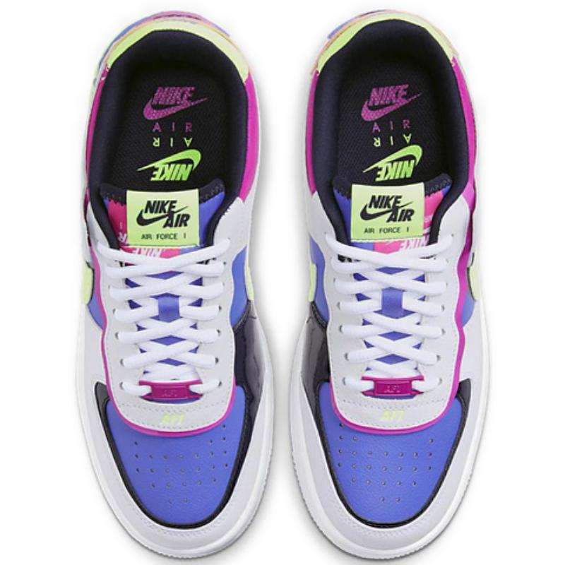 Nike Женские кроссовки Air Force 1 Low Shadow White Sapphire Barely Volt CJ1641-100