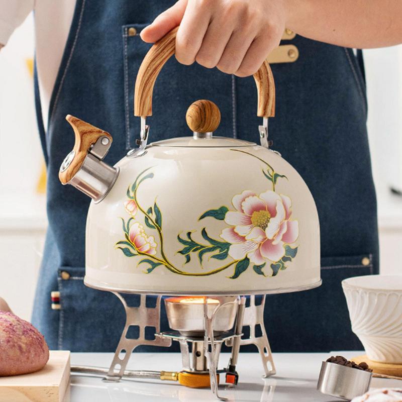 Цветочный чайник для плиты, кухонный чайник, 3 л, цветочный чайник с ручкой, винтажный для плиты, домашний декор для кухни, новоселье