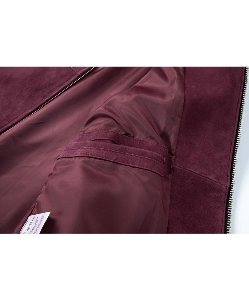 Bttb Real Suede Formal Single Jacket (Real Burgundy)