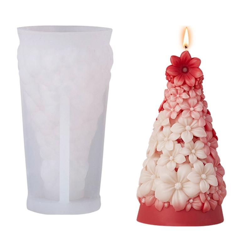 Креативная силиконовая форма для рождественской елки для изготовления праздничных свечей и мыла ручной работы и фестивального домашнего творчества