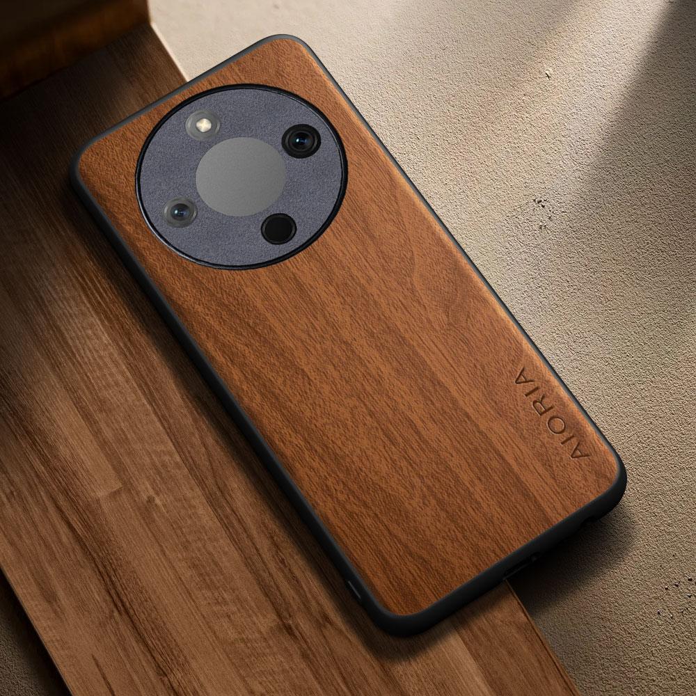 Чехол для Honor X9D X9C X9B X9A X8C X8B X8A X7D X7C X7B X7A X6C X6B X6A X5B Capa funda чехол из ПУ кожи с деревянным узором coque