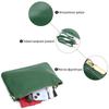 Original Women's Clutch Bag with Two Straps Made of Genuine Leather Vintage 22647 Green