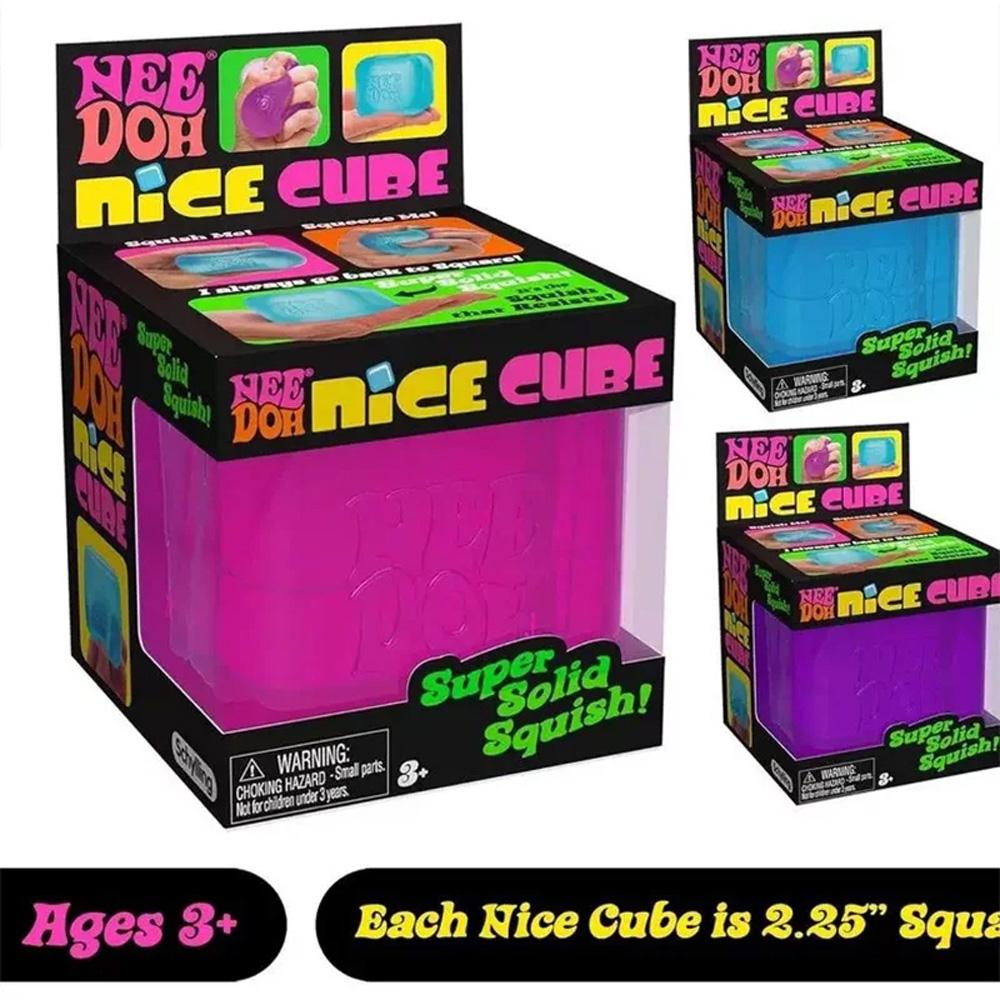Schylling NeeDoh Nice Cube Сенсорная игрушка-сквиш с супер-плотной текстурой для снятия стресса и тревоги Сенсорный инструмент Игрушки-антистресс