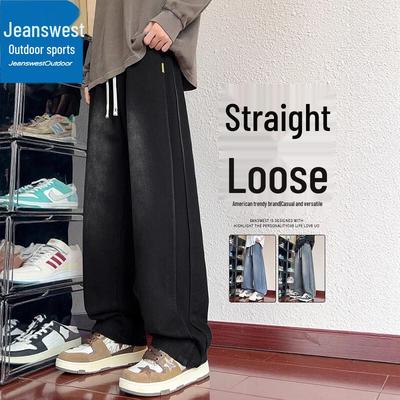 Jeanswest Мужские джинсы для улицы свободного кроя с прямыми штанинами