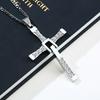 Meaeguet Stainless Steel Cross Necklaces Pendants Fashion Movie jewelry The Fast and The Furious Toretto Men CZ Necklace