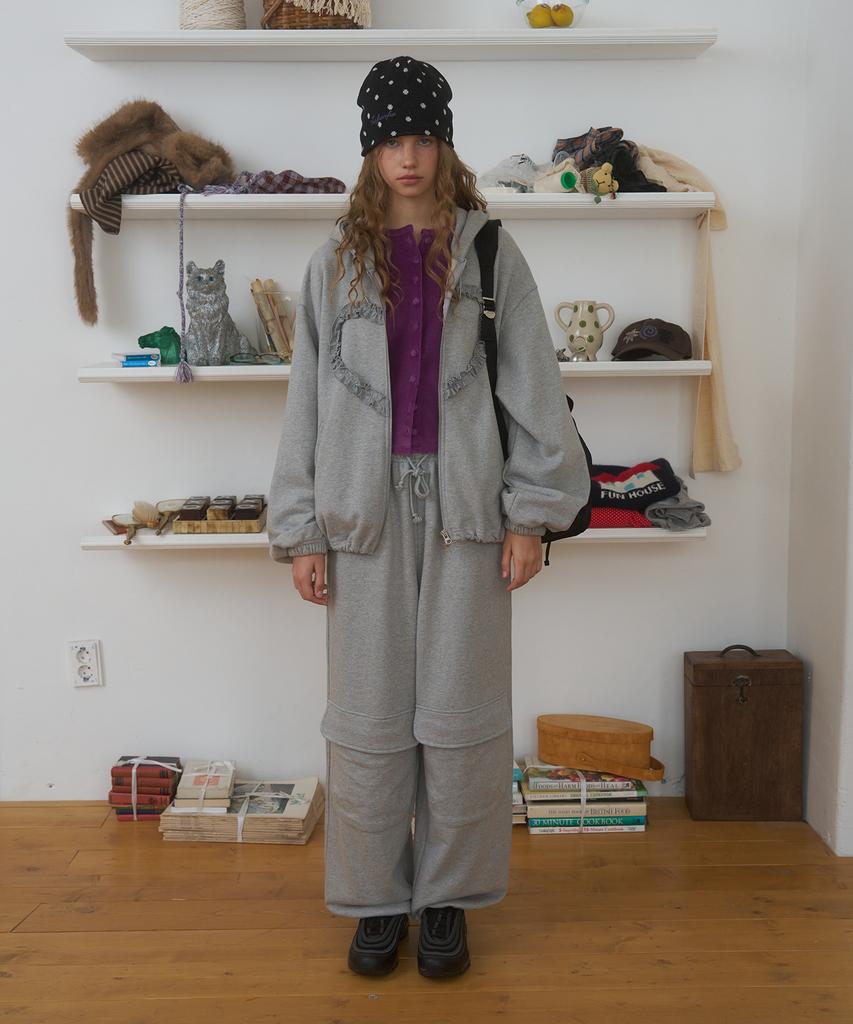 FUNFROMFUN Pocket Sweat Pants, Melange Gray