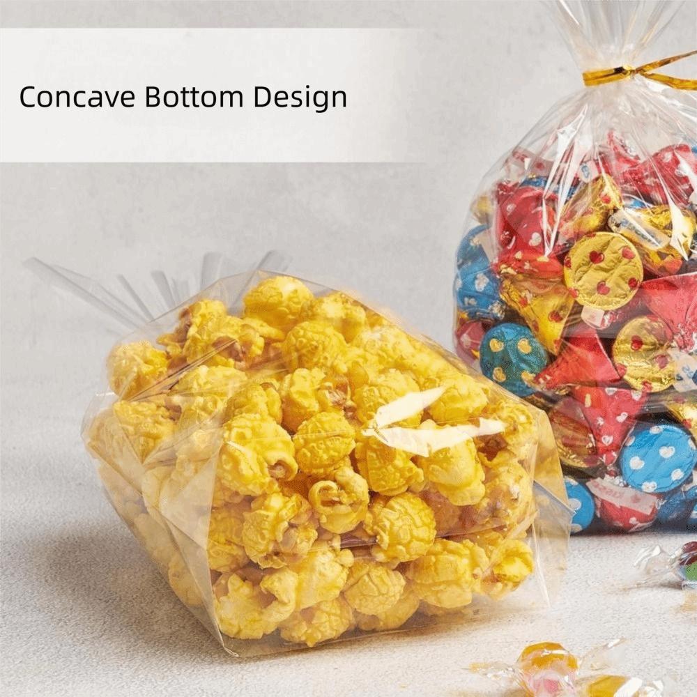 50pcs Bags Gifts Packaging Pouches Plastic Bakery Cookies Snack Bags Wedding Party