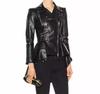 Handmade Genuine Lambskin Leather BLACK Coat Designer Women's Biker Jacket