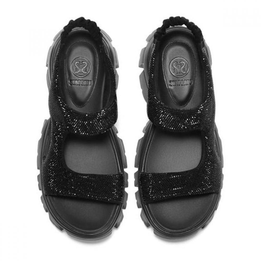 Staccato Crystal Tube Sandal Ebk63blk