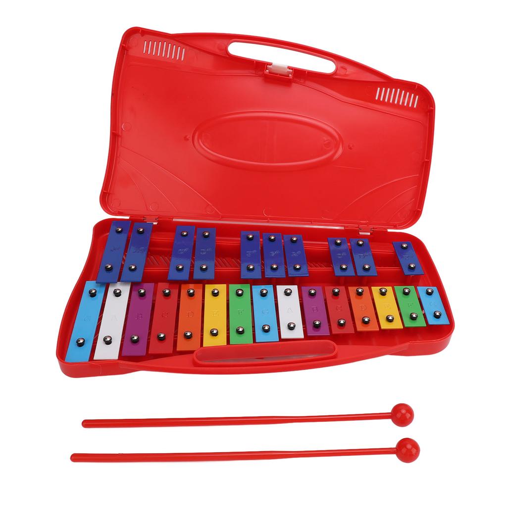 Детский ксилофон из алюминия, красочный 25-нотный профессиональный ксилофон, инструмент для дошкольного образования