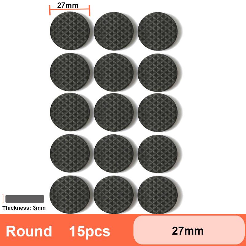 Rubber Pads For Chair Legs 1-24pcs Anti Slip Mat Bumper Damper Non-Slip Round Square Self Adhesive Table Feet Protector Hardware