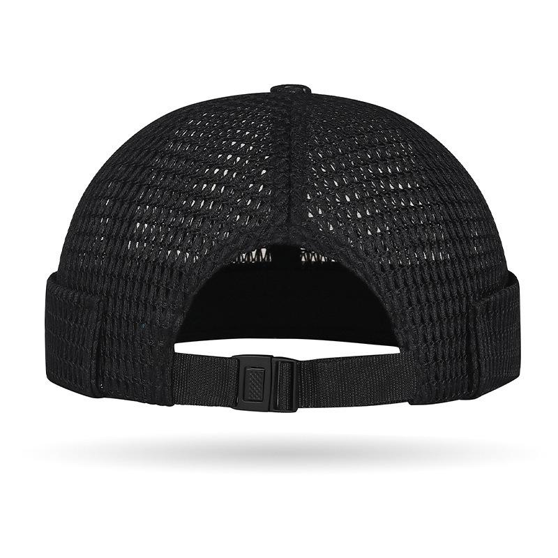 Summer Mesh Tang Hat with Leather Patch - Unisex Hip Hop Breathable Cap