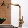 Kitchen Faucets Matte Black Color Brass Crane Kitchen Faucets Hot and Cold Water Mixer Tap Single Hole Mixer Tap WF-18059