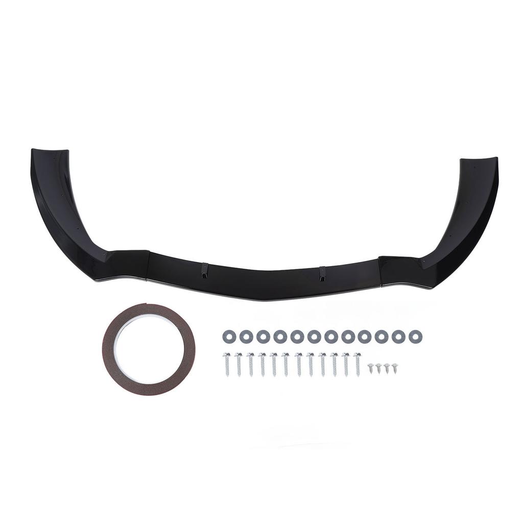 Front Bumper Lip Spoiler 3 Section Type Impact Resistant Upgrade Racing Look Bumper Lip Splitter Body Kit for CLA Class