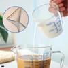High Temperature Resistant Graduated Measuring Cup, Heat-resistant Glass Milk Cup, Transparent Lid, Microwave Oven Baking Measuring Cup