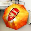 Arsenal Football Club Crest Automatic Folding Umbrella - 8-Rib Travel Umbrella with Auto Open/Close & Portable Gifts for holidays or birthdays