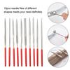 10pcs Steel Filing Tool Woodworking DIY Handcraft Wood Rasp Files Needle Mini File Set