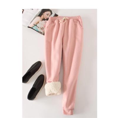 Женские брюки, теплые толстые бархатные кашемировые шаровары, женские спортивные штаны с эластичной резинкой на талии, флисовые брюки