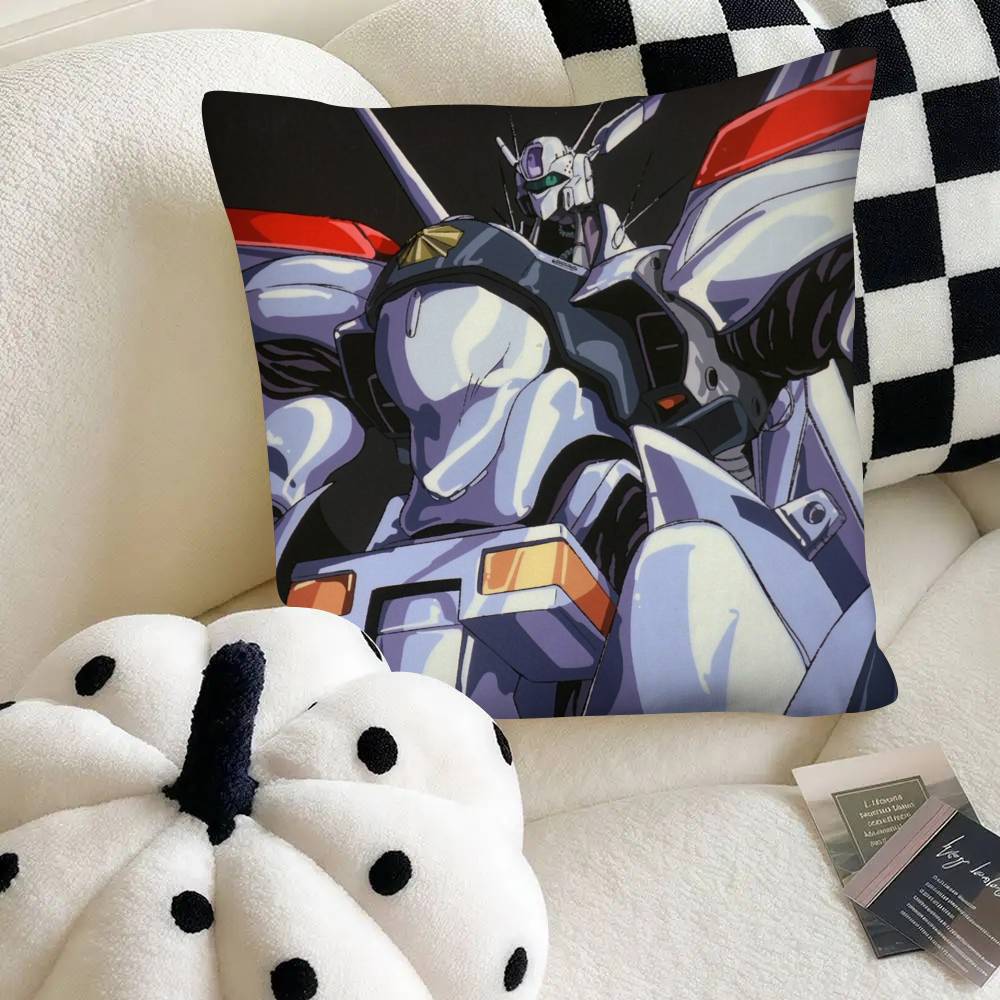 Classic Anime Patlabor The Mobile Police Pillow Case Fashion Square Pillowcase Bedroom Sofa Room Ins Decoration Leisure