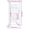 Garden Gate Anthracite 100 x 200 cm Steel Bamboo Design