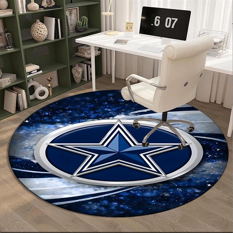 American Football Team Round Rug for Livingroom,Bedroom, Palyroom, Chair Rug, Area rug, Circle Carpet, Large Size Fan Christmas gift