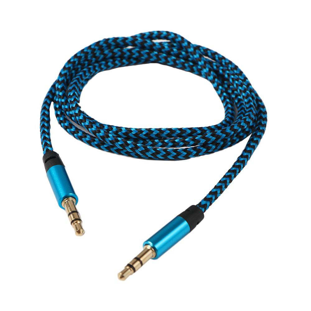 Male Nylon Earphone Micphone Adapter 3.5 Mm Audio Cable Cable Cord Adapter Digital Cables Aux Cable