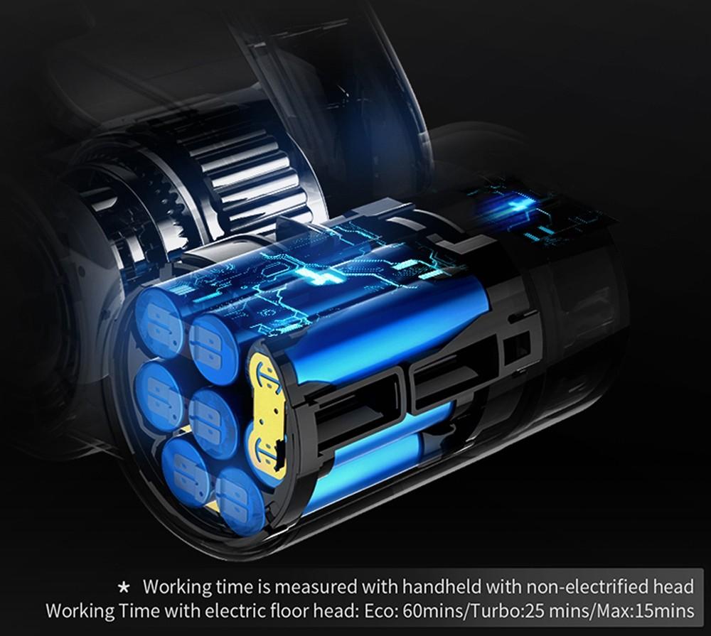 Восстановленный беспроводной ручной пылесос JIMMY H9 Pro 24000Па всасывание 200AW Мощное всасывание Время работы 80 минут Светодиодный дисплей