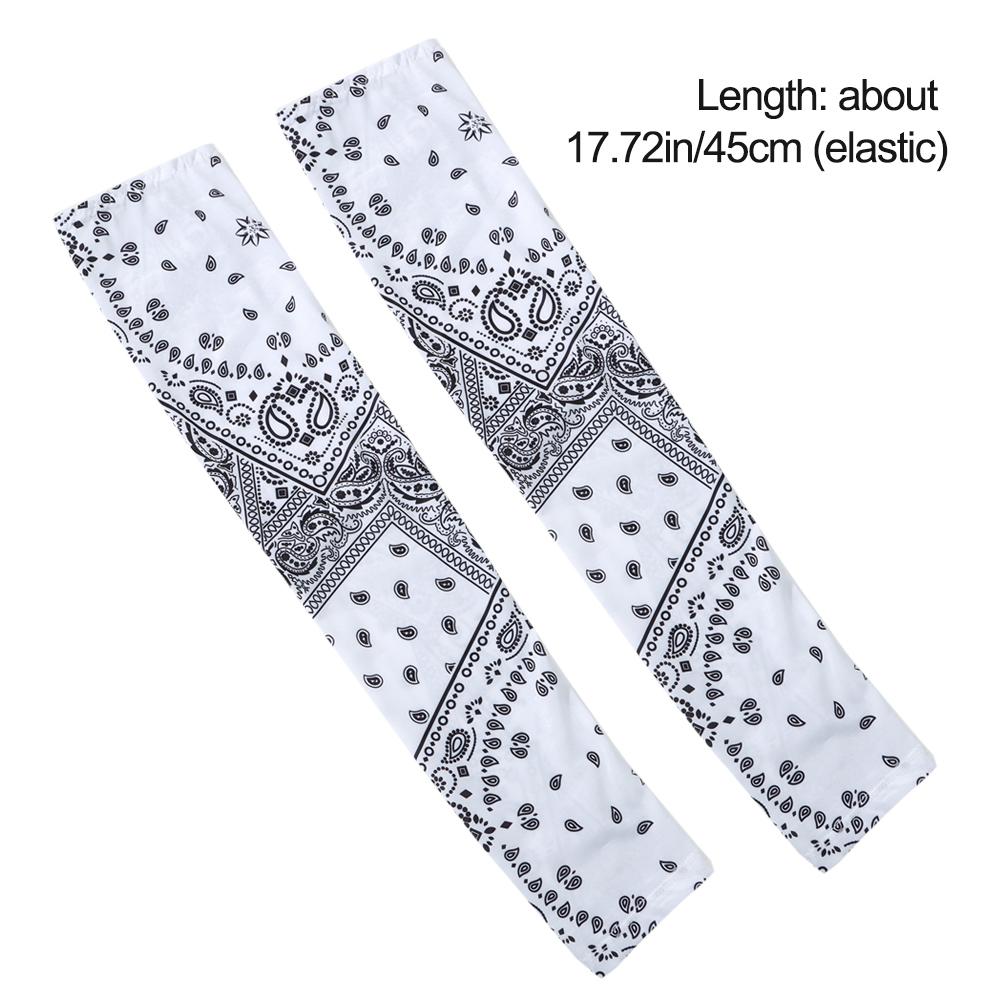 Women Men Sports Sun Protection Long Gloves Hand Cover Ice Silk Sleeves Arm Sleeves