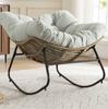 Rocking Chair, Chenille Upholstered Accent Chair, Modern Rocking Chair for Children's Room for Living Room, Bedroom, Apartment