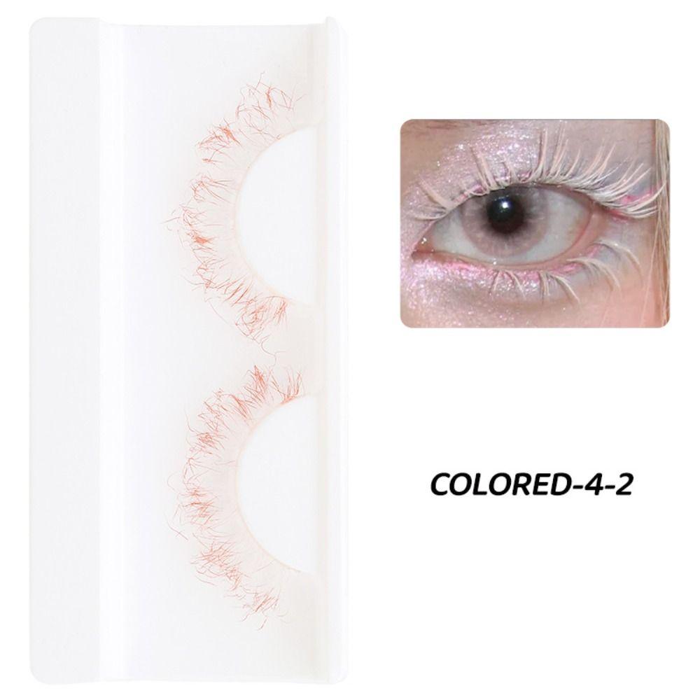 1/3 Pairs Blue Pink Fake Lashes Natural Long Eye Lashes Colorful Eyelashes  for Women Girls and COS