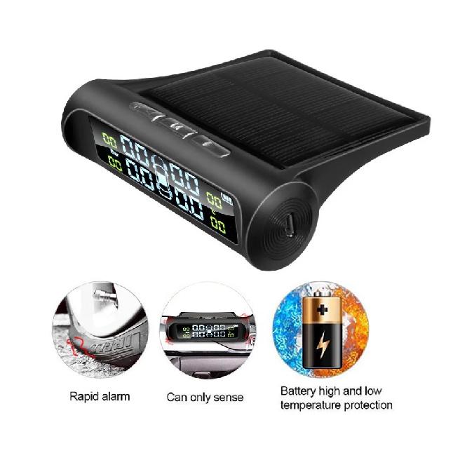 E-ACE Автомобильная Солнечная Система Мониторинга Давления в Шинах TPMS Цифровой Дисплей tpms на Солнечной Энергии Сигнализация Безопасности Датчик Давления в Шинах 4 Колеса