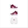 Jordan Детские кроссовки Air Jordan 1 Mid Alt High top Розово-красные для малышей и детей ясельного возраста AT4613-661