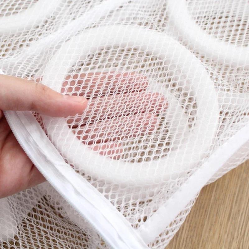 Anti-deformation Mesh Laundry Storage Organization Washing Machine Shoes Bag Travel Organizer Portable Sneakers Laundry Net