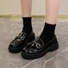 British style small leather shoes New spring and autumn with skirts Soft soles Student leisure