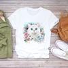 Women Cartoon Dog Tshirts Funny Face Animal Casual Pet Love Fashion Print Lady T-Shirts Top Womens Graphic Female T-Shirt