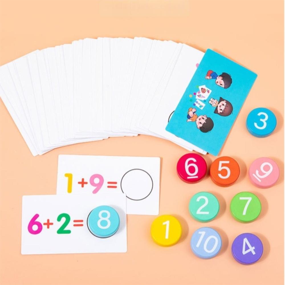 Colorful Digital Operation Card Addition and Subtraction Cognition Cards Brain-Stimulating Toys