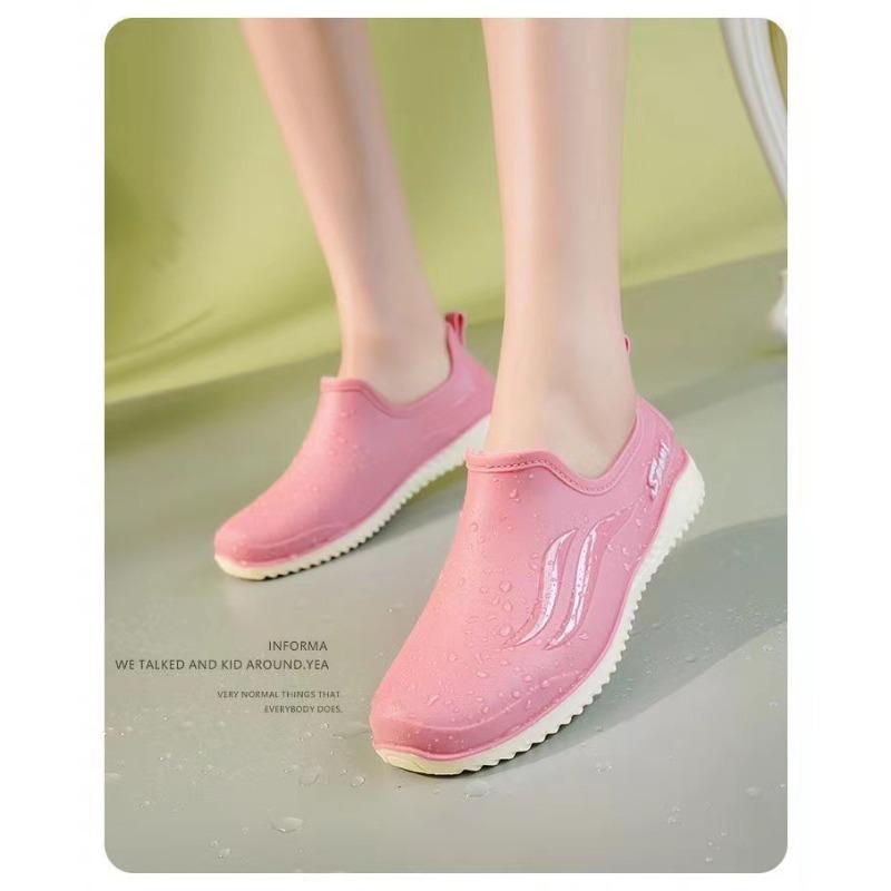 Женские модные летние нескользящие удобные короткие резиновые туфли на платформе