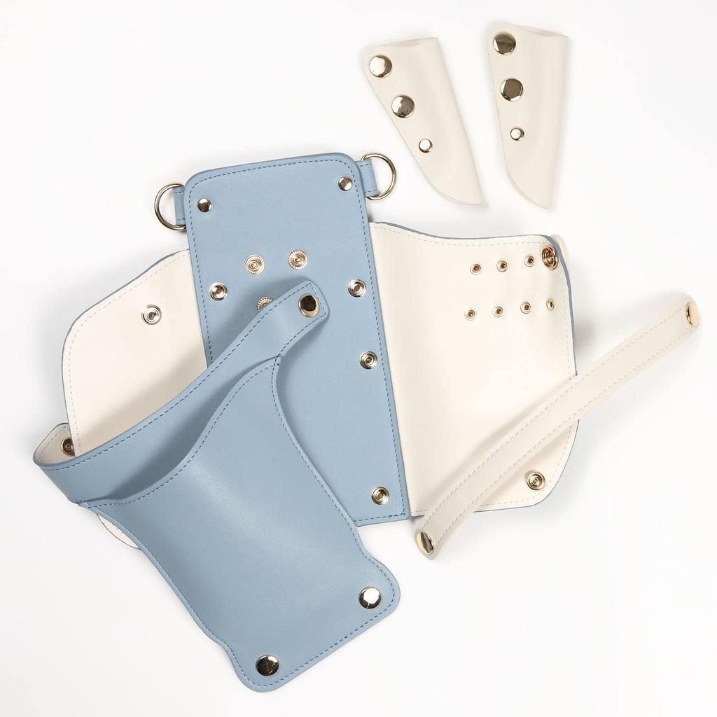 DEEDS Роскошный Стиль Sienna Чехол для Ножниц с Bluegrass x Держатели для Парикмахеров и Триммеров Цепочка, Слоновая Кость, 4-6 Ножниц,