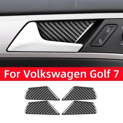 Для Volkswagen Vw Golf 7 Gti Mk7 2013- Автомобильная дверная ручка из углеродного волокна, отделка, наклейка, декоративная крышка, автомобильные аксессуары