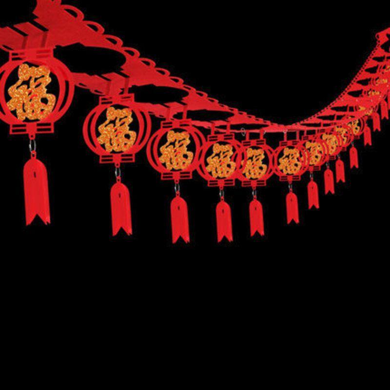 2022 Китайский Новый год Баннер Флаг Подвеска Красочное Украшение для подвешивания на Праздник Весны