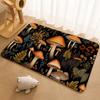 Retro Moth Mushroom Floor Mat Floor Mat Soft Flannel Non-Slip Door  Rug for Living Room