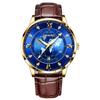 2025 new ultra-thin watch men's waterproof leather belt globe trend calendar men's watch