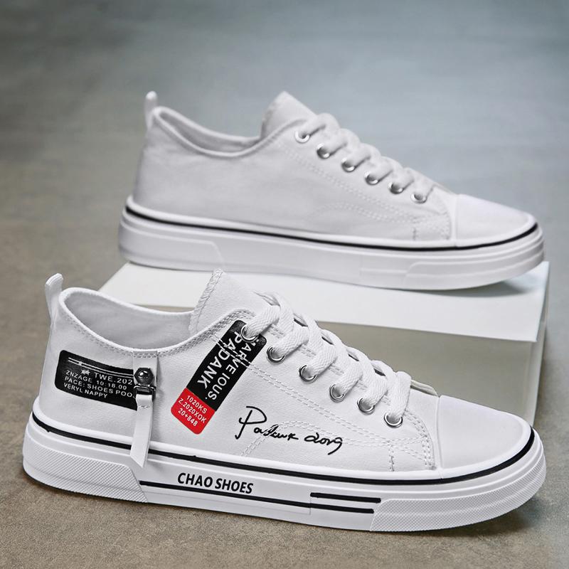 Мужские повседневные парусиновые туфли больших размеров, летние, с мягкой подошвой, нескользящие, для ходьбы на открытом воздухе, модные молодежные спортивные кеды для скейтборда, плоская обувь