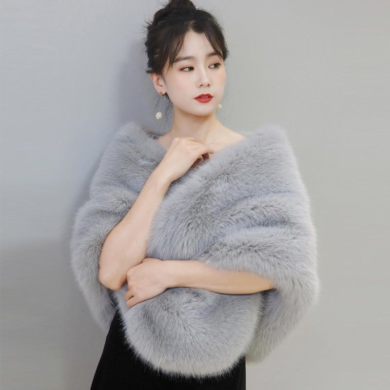 Свадебная шаль, женские аксессуары, имитирующие волосы животных, модное платье Cheongsam с шарфом