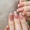 Simple French Fake Nail Wearing Nail Removable Nail Piece Wearing Nail Piece 24 Pieces European And American Nail Piece
