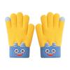 Children's Gloves - Winter Primary School Boys and Girls Warm Cycling Windproof Velvet Baby Knitted Five-finger Gloves