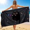 1Pc Space Cat Adventure Beach Towel, Quick Dry, Multi-Use for Beach Pool Gym Yoga Home Travel, Christmas, Halloween, Xmas Gift M928383