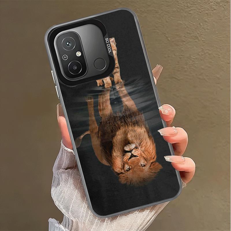 Кот отражает Тигра Крутой Ударопрочный Чехол для Телефона для Xiaomi Poco X7 X6 X5 X3 Pro F7 Ultra M8 Redmi 15C 15 14C 13C 12C 10C 13 12 10