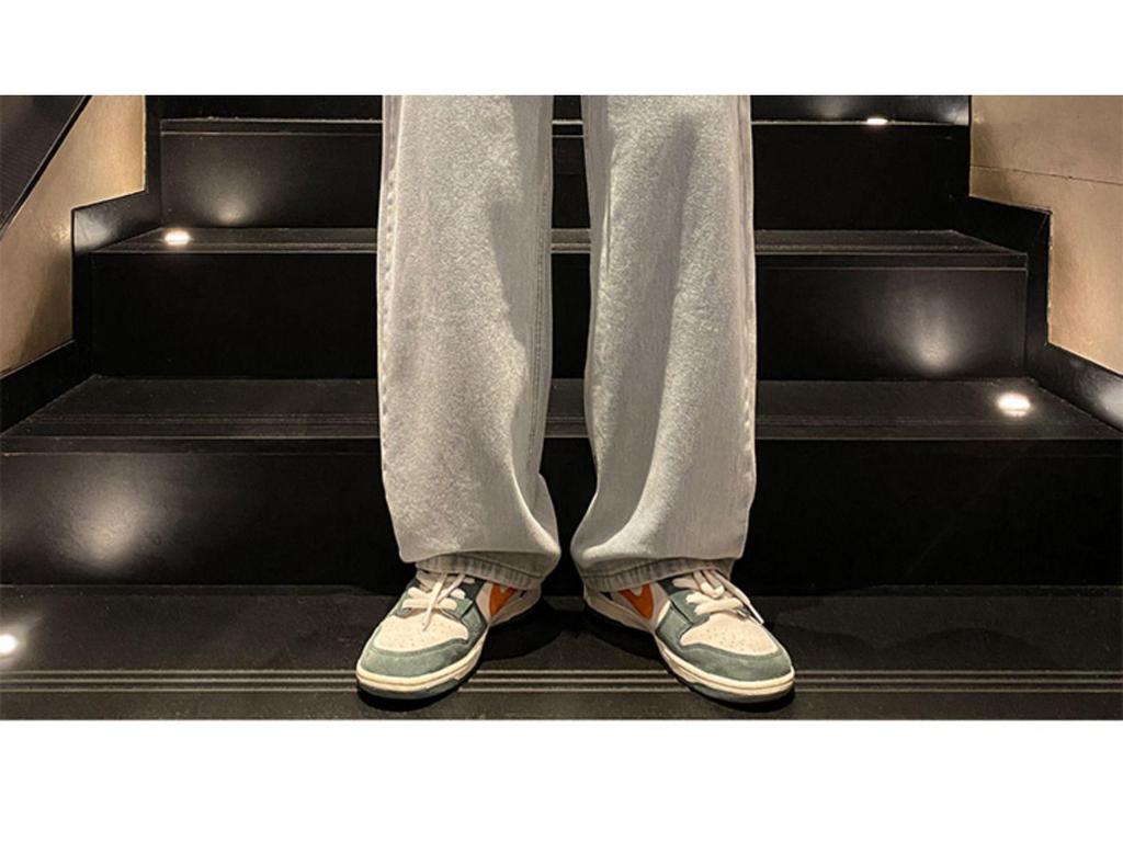 Мужские джинсы American Retro Wide-Leg — модные, свободные, прямого кроя для весны и осени