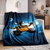 1Pc Space Adventure Robot Blanket Soft And Comfortable Casual Warm Camping Travel Christmas Halloween Xmas Gift M928219